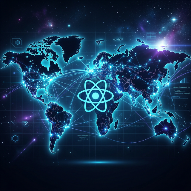 Top 10 Countries Using React JS