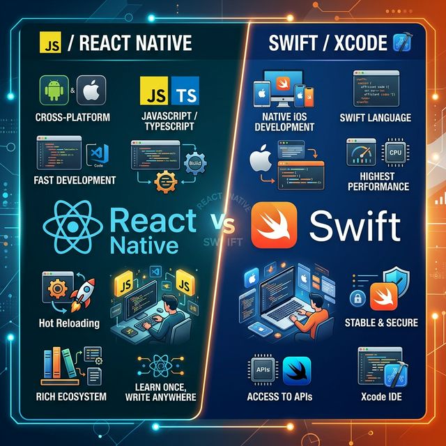 React Native vs Swift 2026 comparison banner