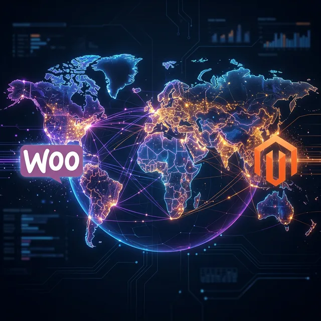 WooCommerce vs Magento eCommerce platform comparison banner